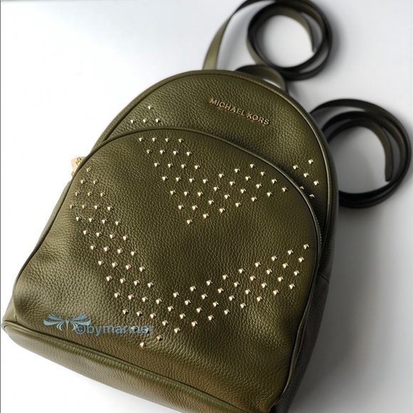 🍀 Michael Kors Abbey Studded Backpack Wallet Set - Picture 3 of 8